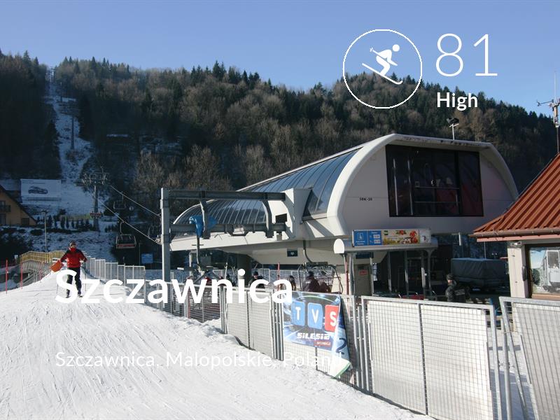 Skiing comfort level is 81 in Szczawnica