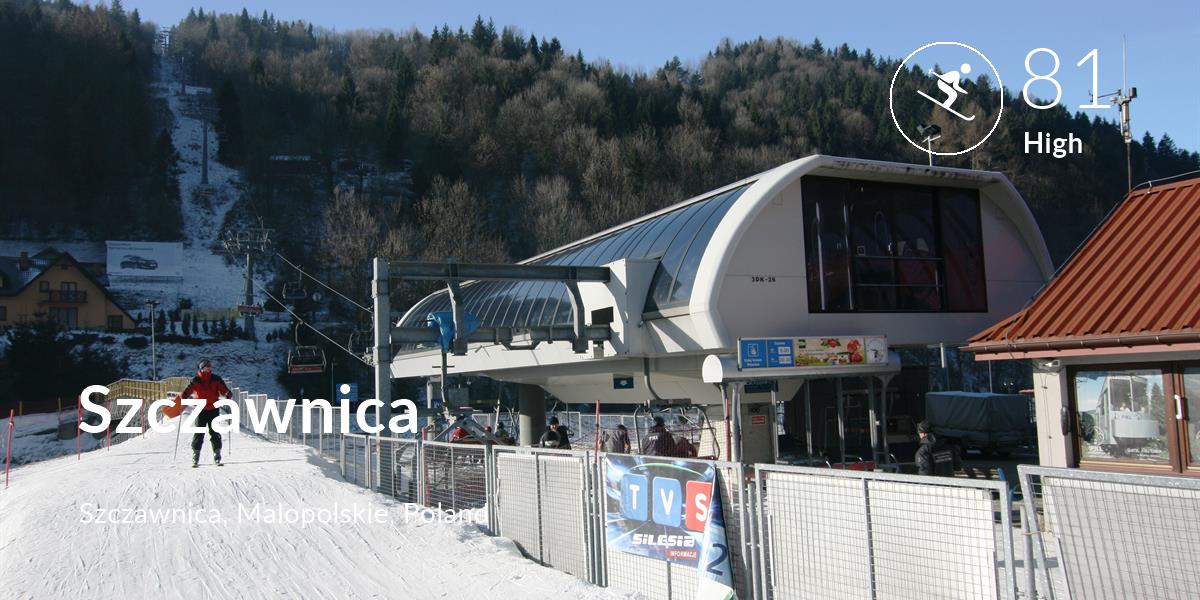 Skiing comfort level is 81 in Szczawnica