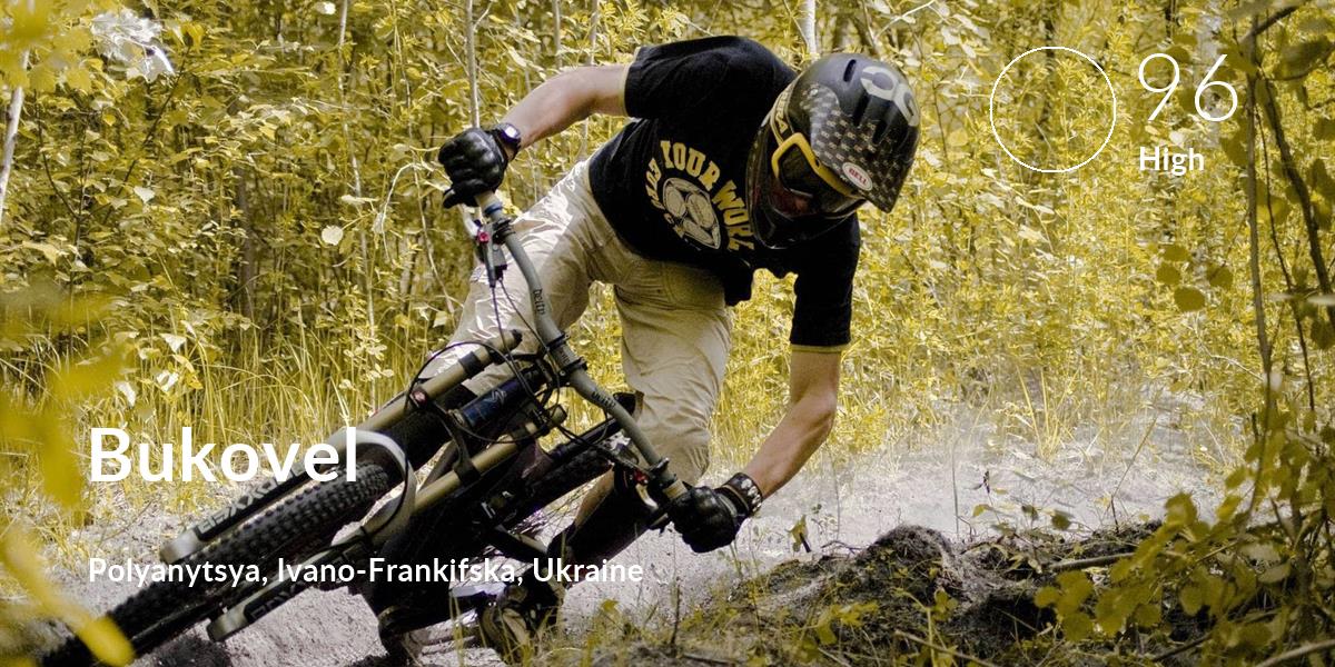 Cycling comfort level is 96 in Bukovel