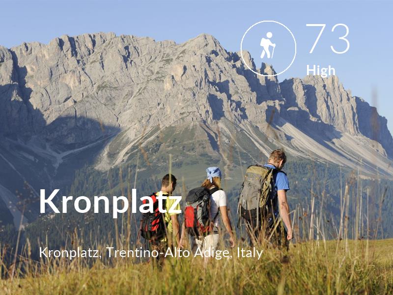 Hiking comfort level is 73 in Kronplatz