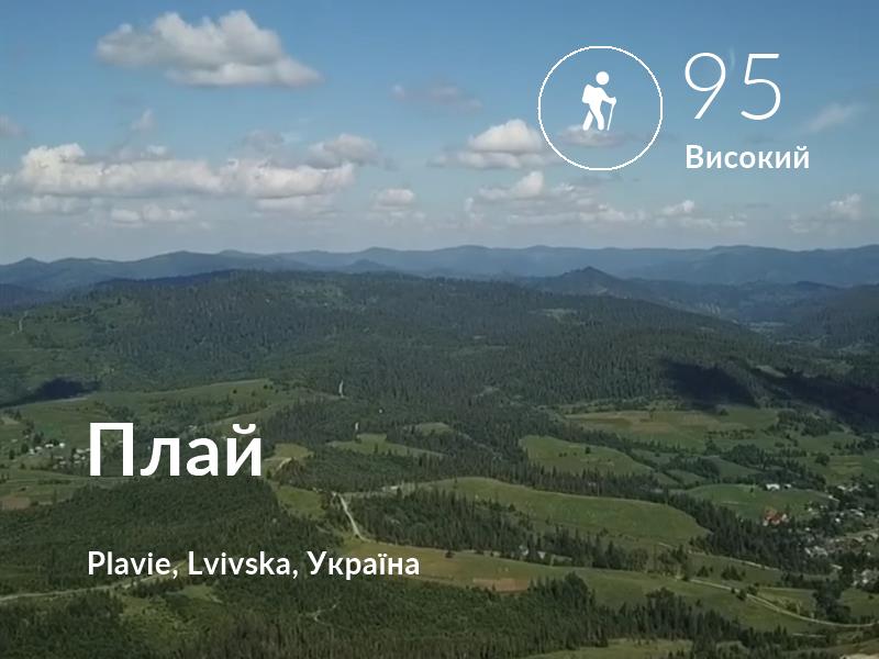 Похід comfort level is 95 in Плай