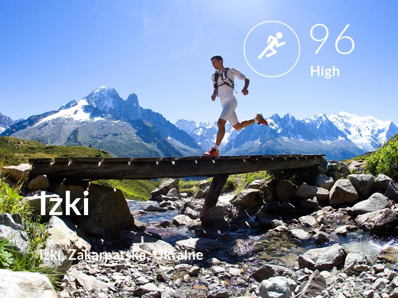 Running comfort level is 96 in Izki