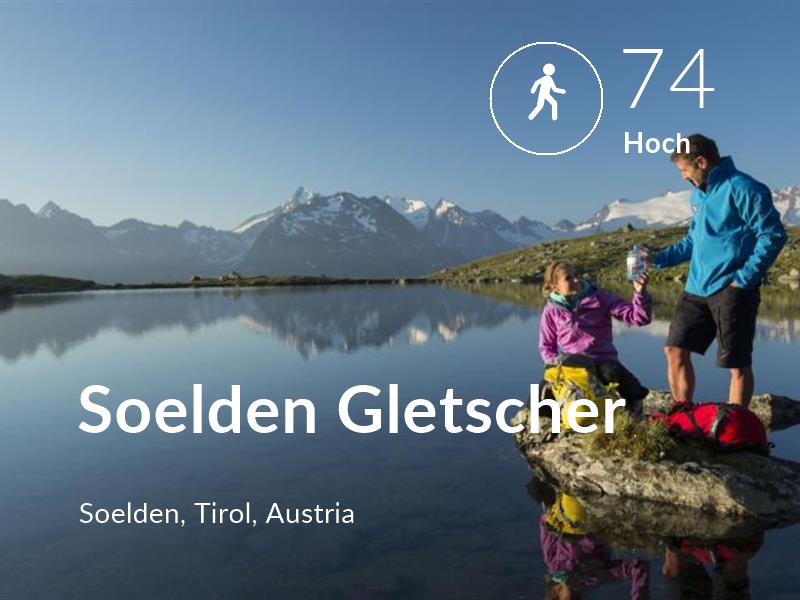 Walking comfort level is 74 in Soelden Gletscher