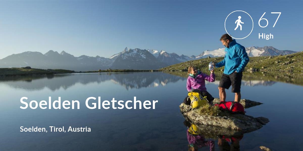 Walking comfort level is 67 in Soelden Gletscher