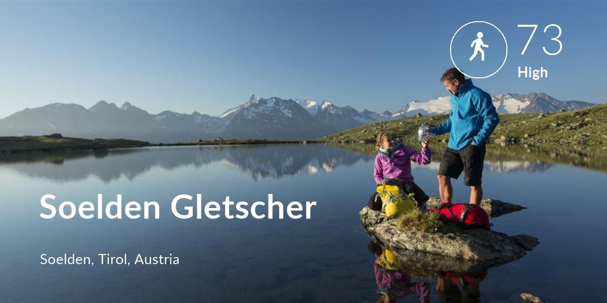 Walking comfort level is 73 in Soelden Gletscher