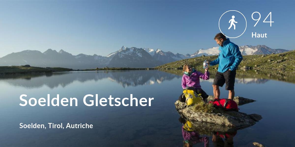 Marche à pied comfort level is 94 in Soelden Gletscher