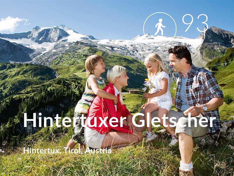 Walking comfort level is 93 in Hintertuxer Gletscher