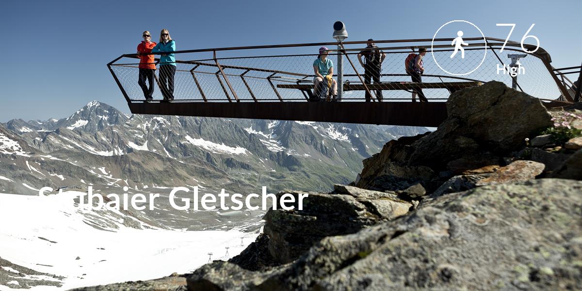 Walking comfort level is 76 in Stubaier Gletscher