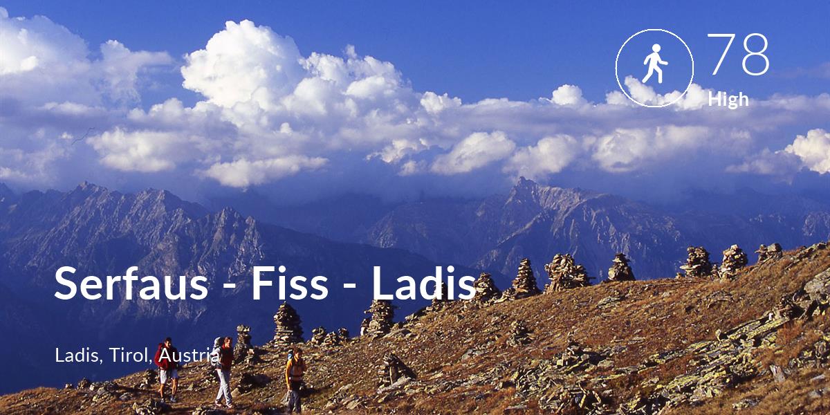 Walking comfort level is 78 in Serfaus - Fiss - Ladis