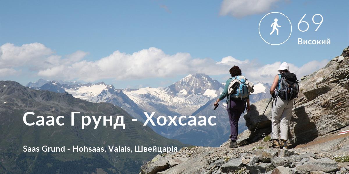 Прогулянка comfort level is 69 in Саас Грунд - Хохсаас
