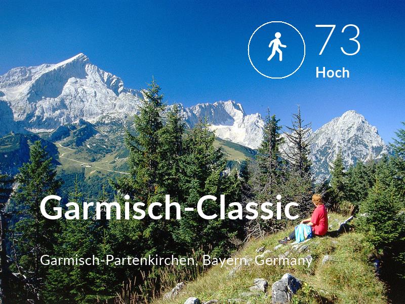 Walking comfort level is 73 in Garmisch-Classic