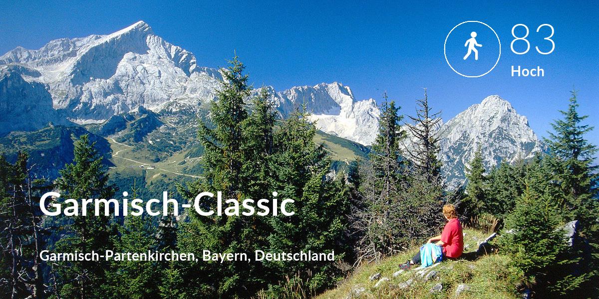 Gehen comfort level is 83 in Garmisch-Classic