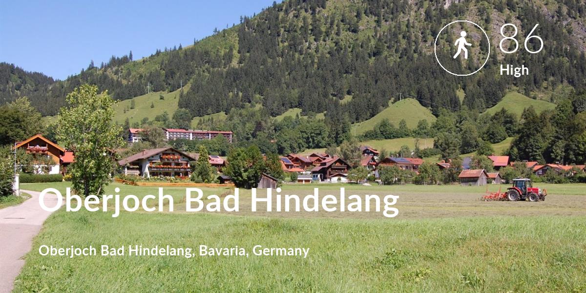 Walking comfort level is 86 in Oberjoch Bad Hindelang