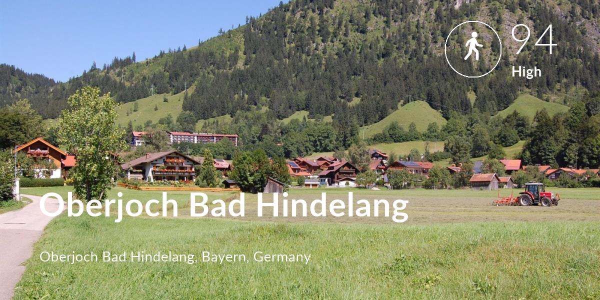Walking comfort level is 94 in Oberjoch Bad Hindelang