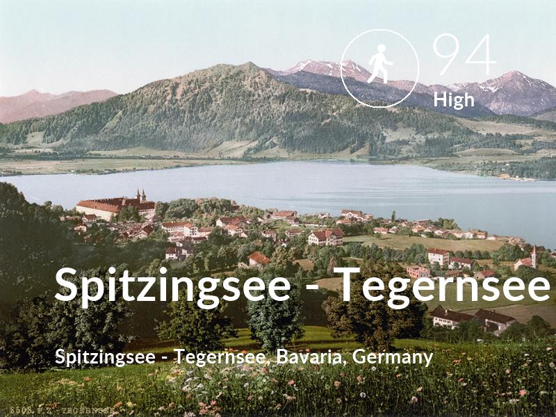 Walking comfort level is 94 in Spitzingsee - Tegernsee