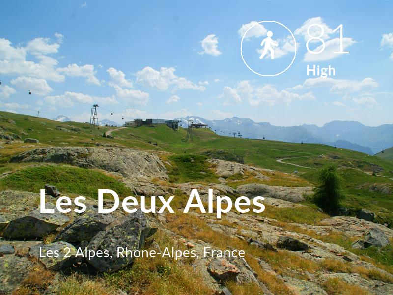 Walking comfort level is 81 in Les Deux Alpes