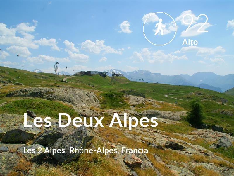 Caminando comfort level is 92 in Les Deux Alpes
