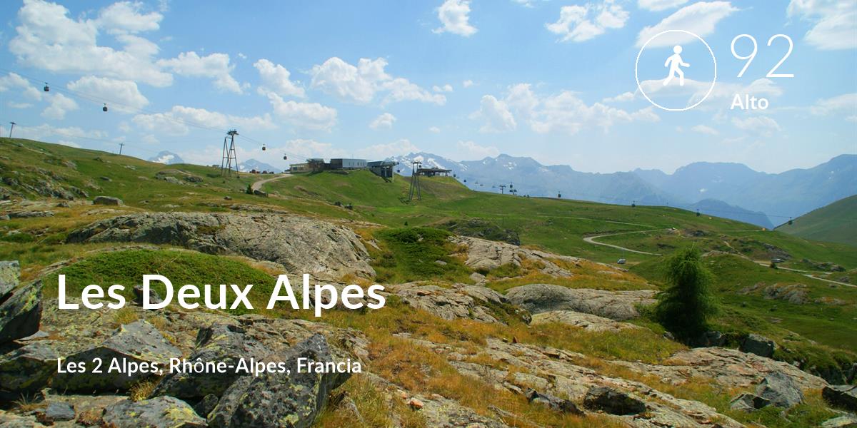 Caminando comfort level is 92 in Les Deux Alpes