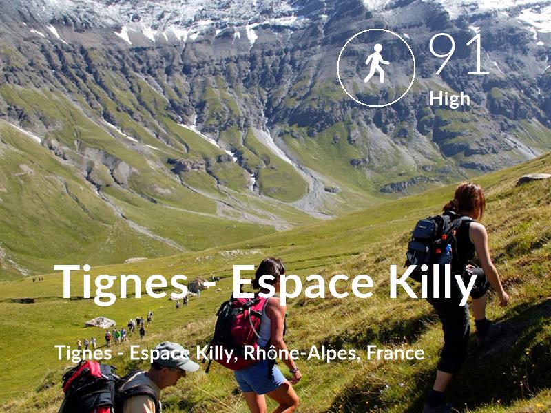 Walking comfort level is 91 in Tignes - Espace Killy
