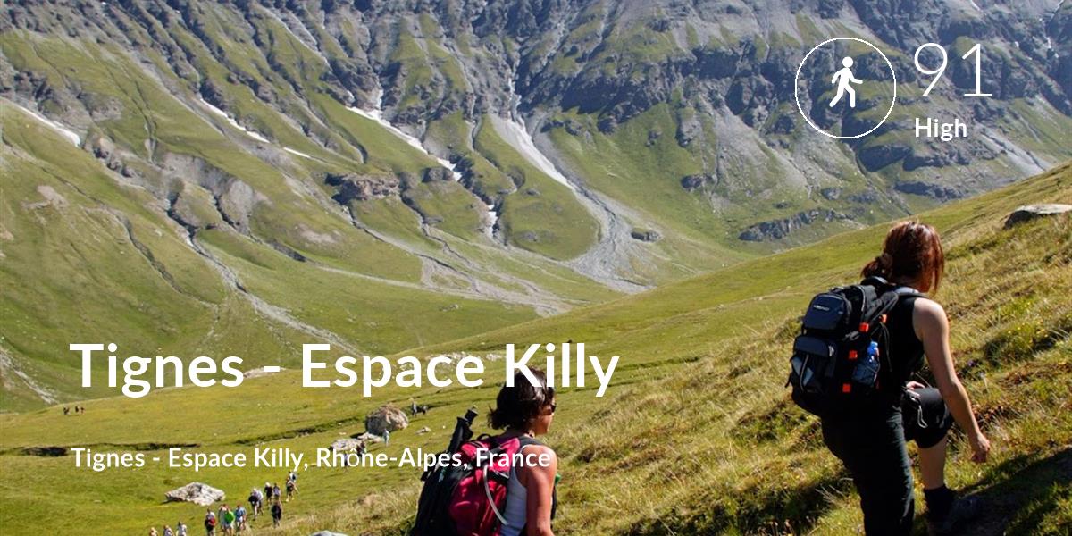 Walking comfort level is 91 in Tignes - Espace Killy