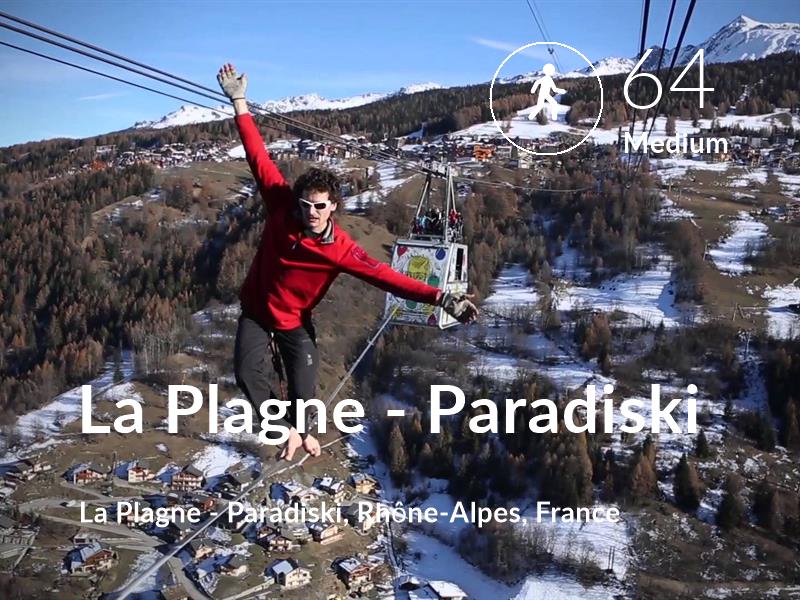 Walking comfort level is 64 in La Plagne - Paradiski