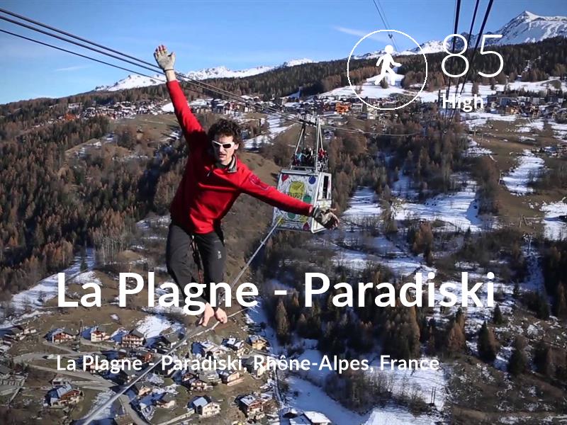 Walking comfort level is 85 in La Plagne - Paradiski