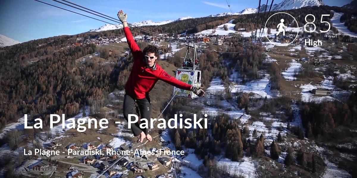 Walking comfort level is 85 in La Plagne - Paradiski
