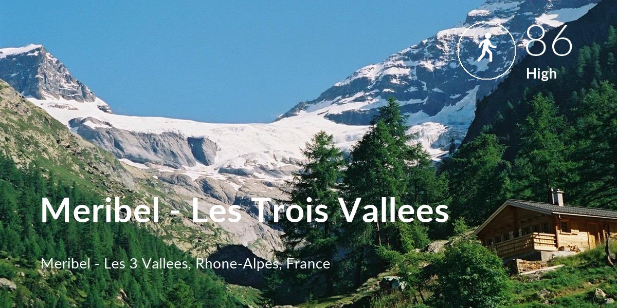 Walking comfort level is 86 in Meribel - Les Trois Vallees
