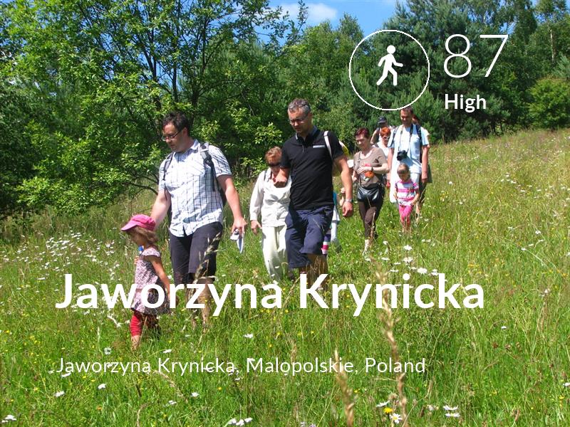 Walking comfort level is 87 in Jaworzyna Krynicka