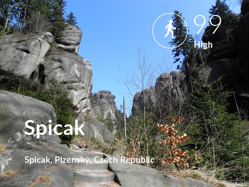 Walking comfort level is 99 in Spicak