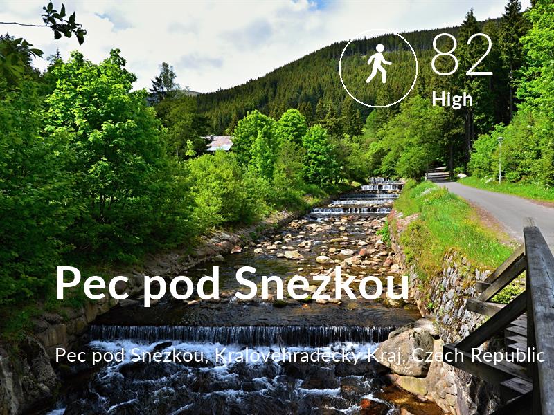 Walking comfort level is 82 in Pec pod Snezkou