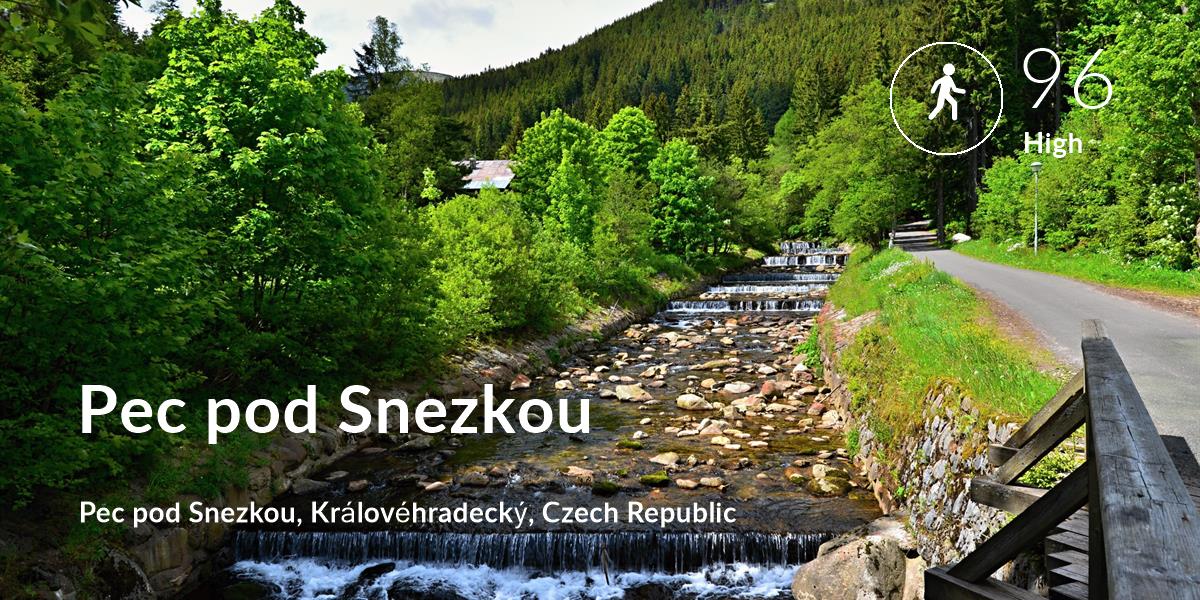 Walking comfort level is 96 in Pec pod Snezkou