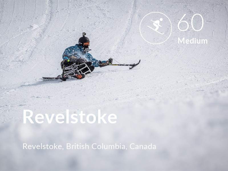 Skiing comfort level is 60 in Revelstoke