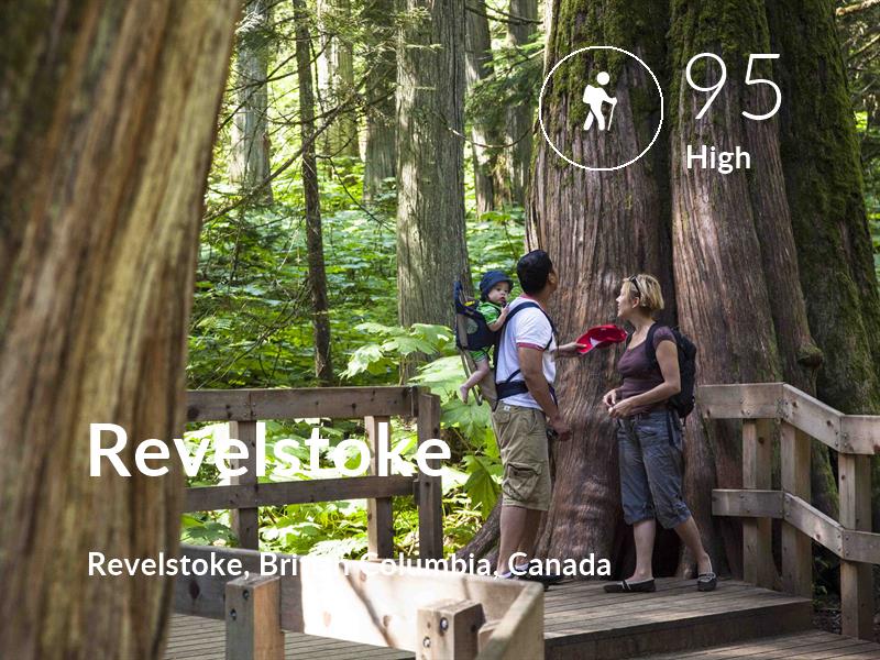 Hiking comfort level is 95 in Revelstoke