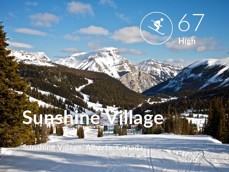 Skiing comfort level is 67 in Sunshine Village