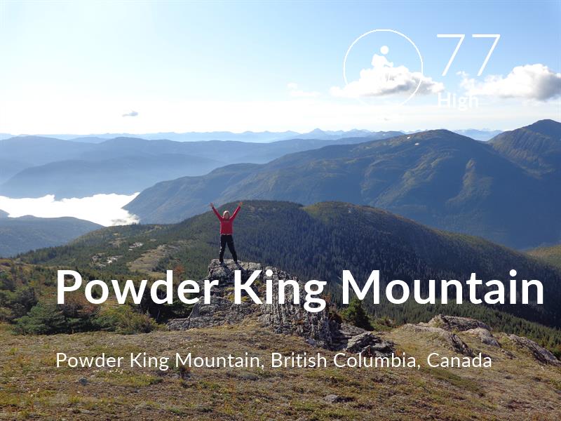 Hiking comfort level is 77 in Powder King Mountain