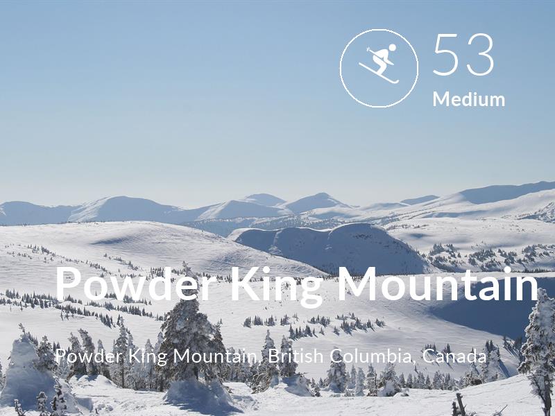 Skiing comfort level is 53 in Powder King Mountain