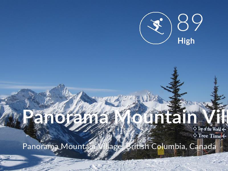 Skiing comfort level is 89 in Panorama Mountain Village