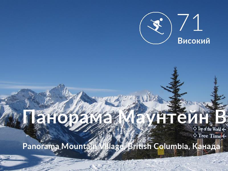 Лижі comfort level is 71 in Панорама Маунтейн Виледж