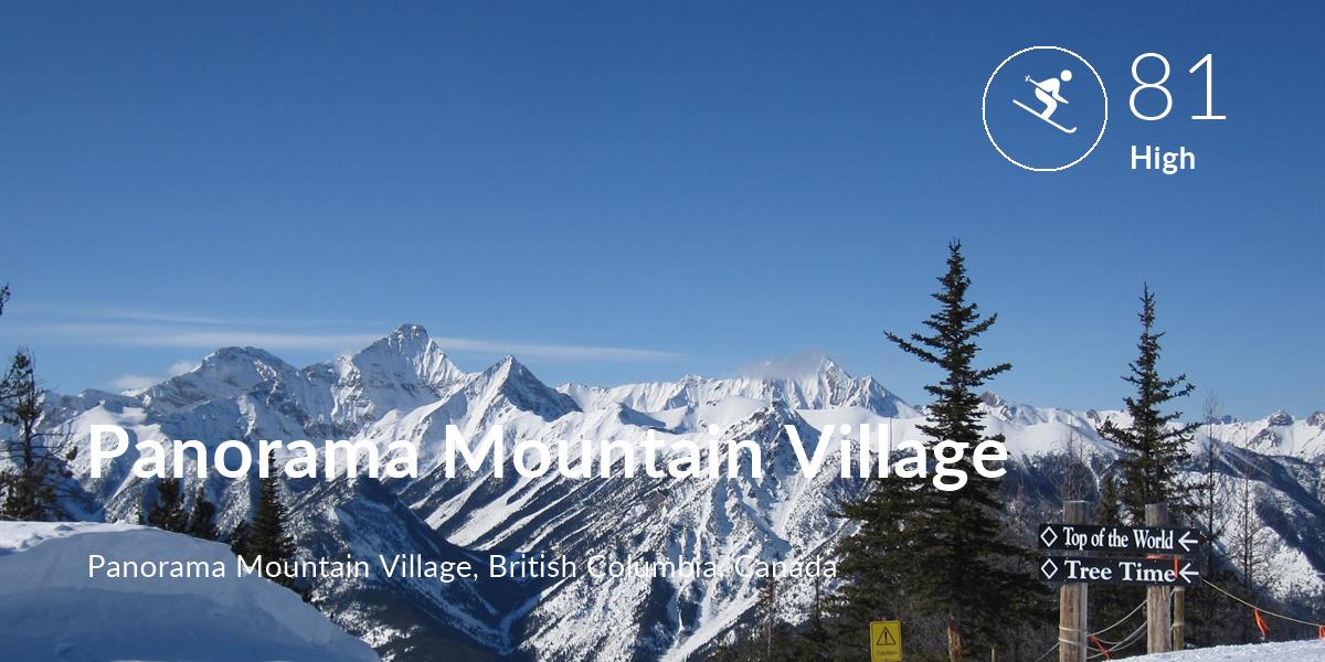 Skiing comfort level is 81 in Panorama Mountain Village