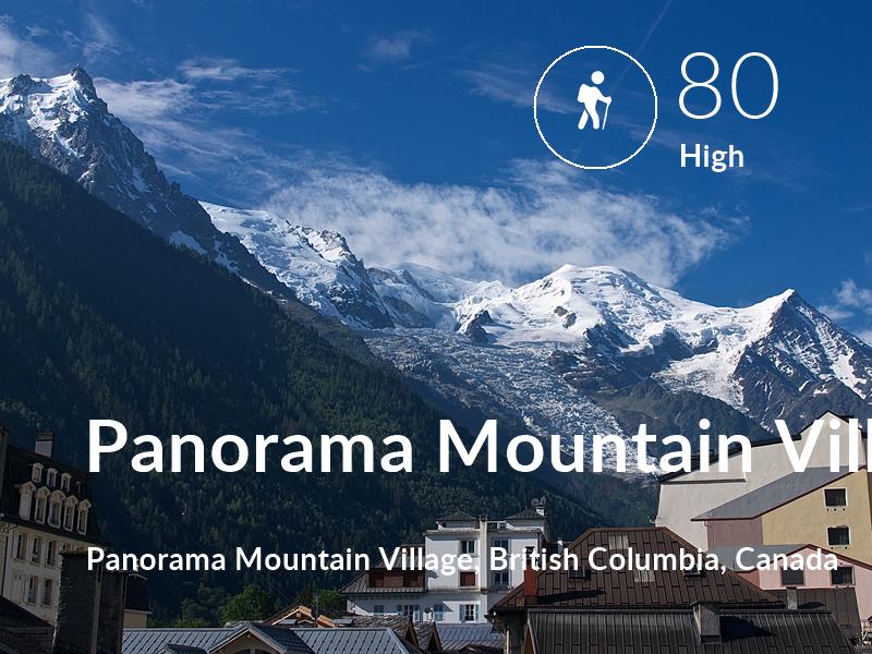 Hiking comfort level is 80 in Panorama Mountain Village