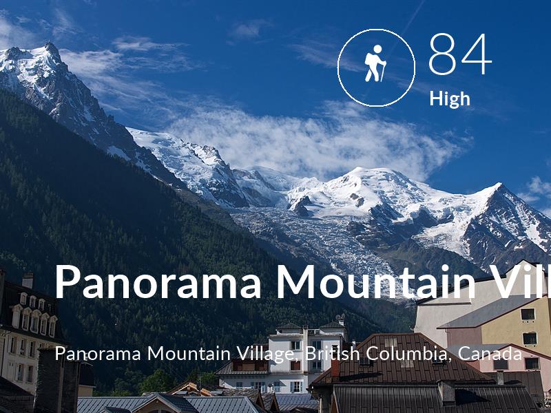 Hiking comfort level is 84 in Panorama Mountain Village