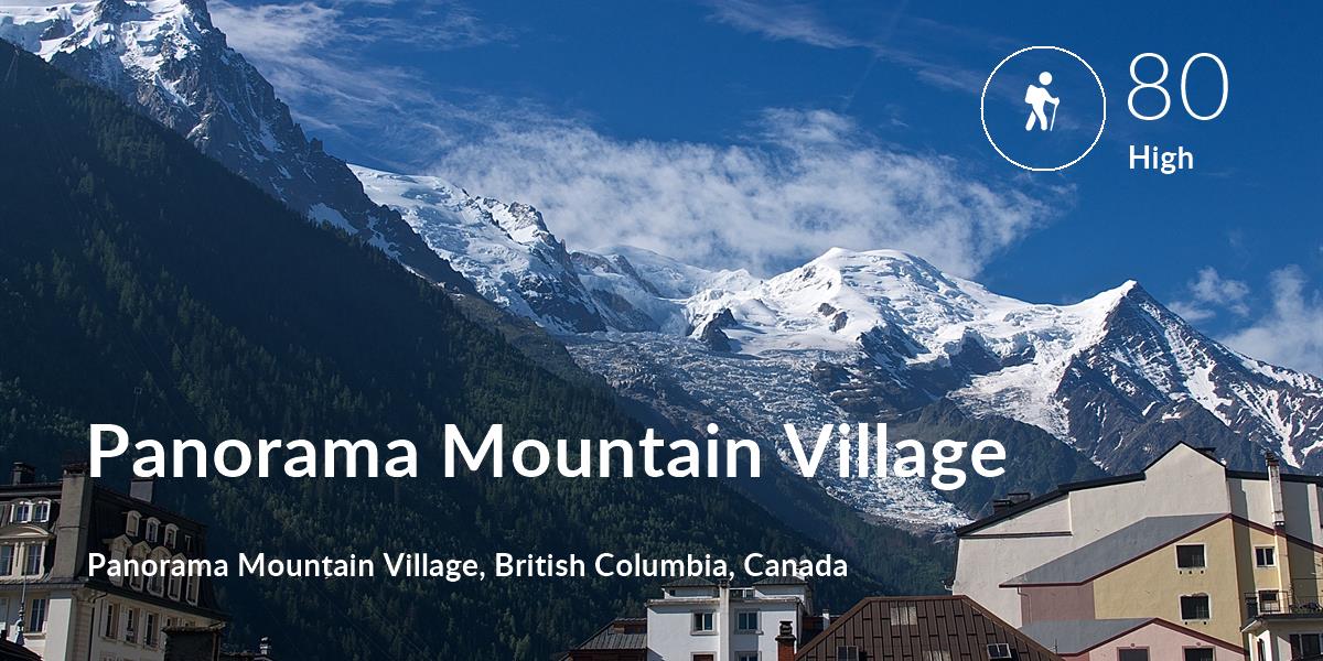 Hiking comfort level is 80 in Panorama Mountain Village