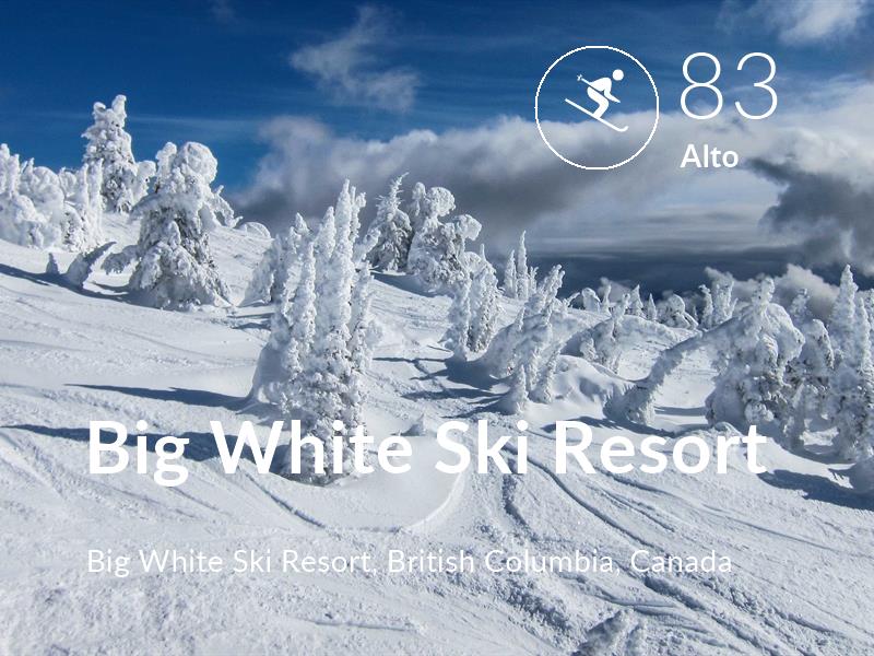 Esquiar comfort level is 83 in Big White Ski Resort