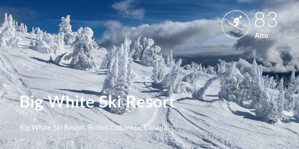 Esquiar comfort level is 83 in Big White Ski Resort