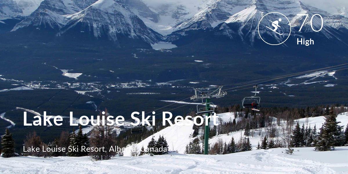 Skiing comfort level is 70 in Lake Louise Ski Resort