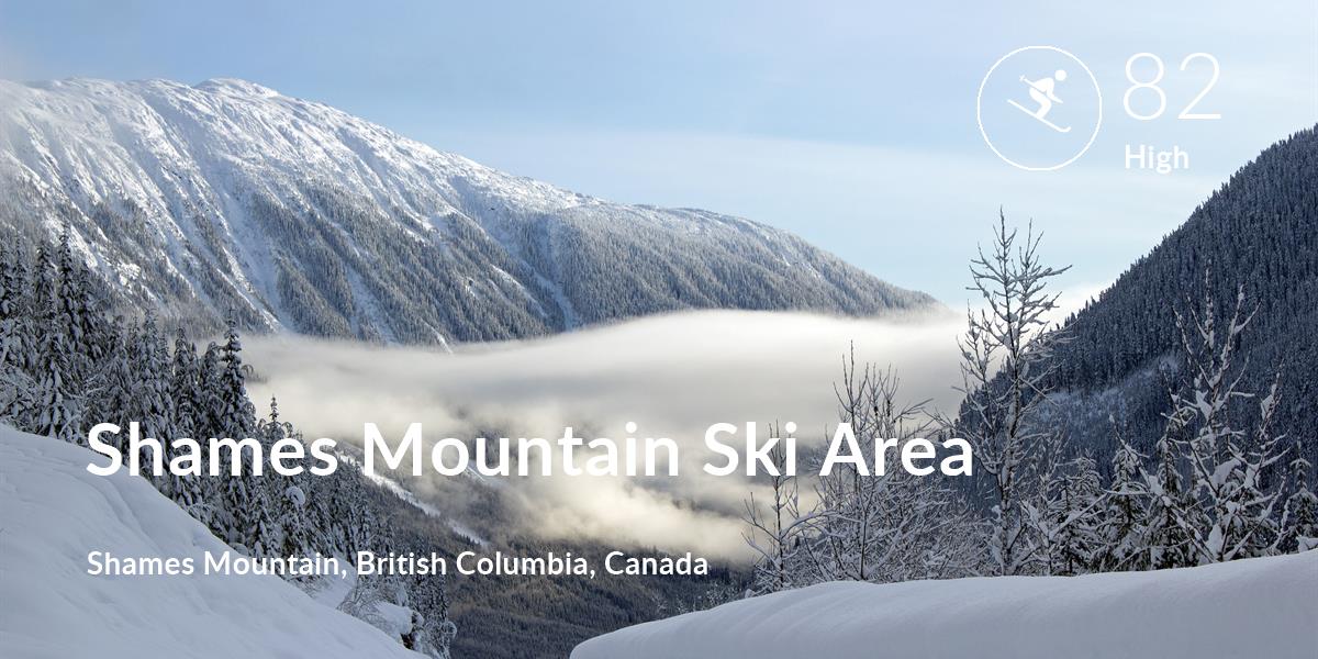 Skiing comfort level is 82 in Shames Mountain Ski Area