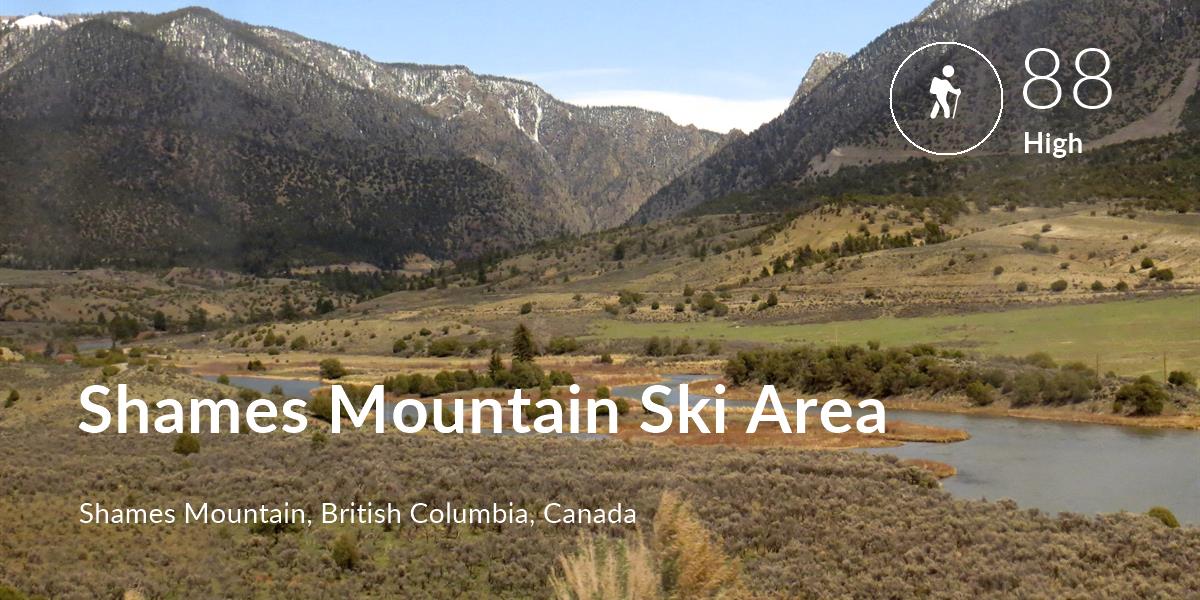 Hiking comfort level is 88 in Shames Mountain Ski Area