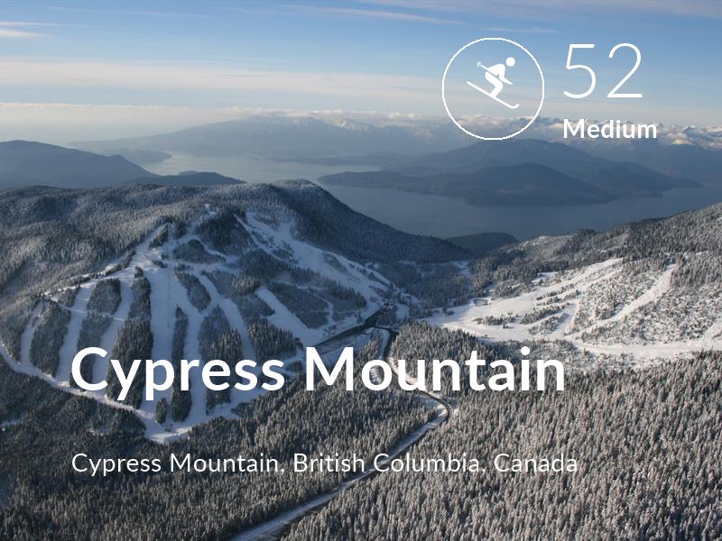 Skiing comfort level is 52 in Cypress Mountain