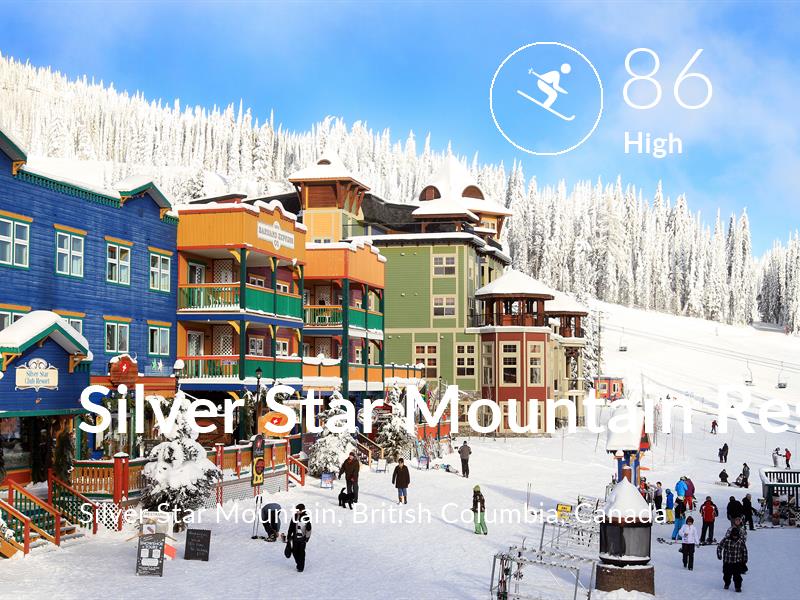 Skiing comfort level is 86 in Silver Star Mountain Resort